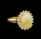 2.48 ctw Opal and Diamond Ring - 14KT Yellow Gold