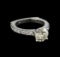 EGL Cert 3.49 ctw Diamond Ring - 14KT White Gold
