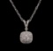 0.63 ctw Diamond Pendant With Chain - 14KT White Gold