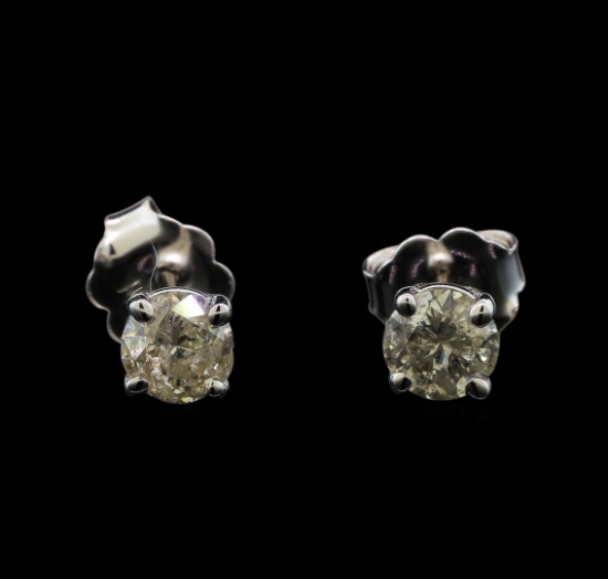 14KT White Gold 0.62 ctw Diamond Stud Earrings