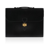 Hermes 40cm Black Calf Box Leather Sac a Depeches Briefcase
