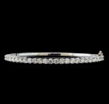 14KT White Gold 3.12 ctw Diamond Bangle Bracelet