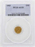 1851 $1 Liberty Head Gold Dollar Coin PCGS AU53