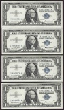 Lot of (4) Consecutive 1957 $1 Silver Certificate Notes Uncirculated