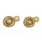 Chanel Gold Faux Pearl Cufflinks