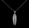 0.82 ctw Diamond Pendant With Chain - 14-18KT White Gold