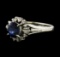 1.34 ctw Sapphire and Diamond Ring - Platinum