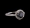 2.60 ctw Black Diamond Ring - 14KT White Gold