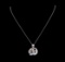 2.78 ctw Tourmaline and Diamond Pendant with Chain - 14KT White Gold