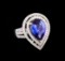 14KT Two-Tone 5.39 ctw Tanzanite and Diamond Ring