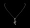 0.55 ctw Diamond Necklace - 14KT White Gold