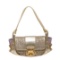 Fendi Metallic Gold Purple Fabric Leather Borsa Compilatior Shoulder Bag