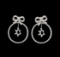 14KT White Gold 1.36 ctw Diamond Earrings