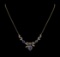 1.63 ctw Sapphire and Diamond Necklace - 18KT Yellow Gold