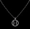 1.00 ctw Basketball Diamond Pendant With Chain - 14KT White Gold