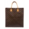 Louis Vuitton Monogram Canvas Leather Sac Plat Tote Bag