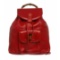 Gucci Red Leather Drawstring Bamboo Mini Backpack