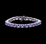 27.02 ctw Tanzanite Bracelet - 14KT White Gold