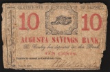 10 Cent Cert of Deposit Augusta Savings Bank Note