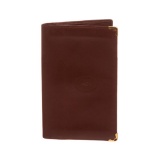 Cartier Bordeaux Leather Bi Fold Long Wallet