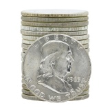 Roll of (20) 1963 Brilliant Uncirculated Franklin Half Dollar Coins