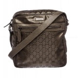 Gucci Taupe Monogram Imprime Leather Messenger bag