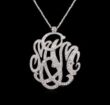 5.25 ctw Diamond Pendant With Chain - 14KT White Gold