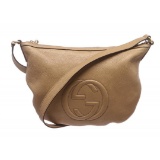 Gucci Beige Leather Soho Messenger Bag