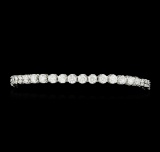 7.15 ctw Diamond Bracelet - 18KT White Gold