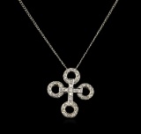 0.52 ctw Diamond Pendant - 18KT Two-Tone Gold