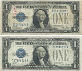 1928 $1 Silver Certificate Currency Lot of 2