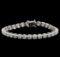 18KT White Gold 9.66 ctw Diamond Tennis Bracelet