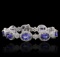 14KT Two-Tone Gold 18.81 ctw Tanzanite and Diamond Bracelet