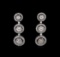 2.68 ctw Diamond Earrings - 14KT White Gold