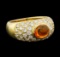 Mexican Opal and Diamond Ring - 18KT Yellow Gold