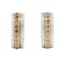 1.40 ctw Brown and White Diamond Earrings - 18KT Rose And White Gold