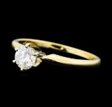 0.25 ctw Diamond Solitaire Ring - 14KT Yellow Gold