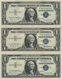 1957 $1 AU/Unc Silver Certificate Currency Lot of 3