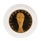 1990 Italy Football Institute Gold Coin Brand of the State