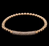 0.75 ctw Diamond Bracelet - 14KT Rose Gold