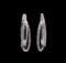 0.99 ctw Diamond Earrings - 14KT White Gold