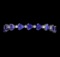 25.91 ctw Tanzanite And Diamond Bracelet - 14KT White Gold