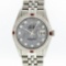 Rolex Stainless Steel Meteorite Diamond Ruby DateJust Men's Watch