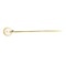 0.03 ctw Diamond and Pearl Stick Pin - 14KT Yellow and White Gold