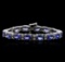 14KT White Gold 22.40 ctw Tanzanite and Diamond Bracelet