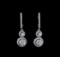 0.67 ctw Diamond Earrings - 14KT White Gold