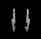 0.10 ctw Diamond Earrings - 14KT White Gold