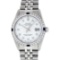 Rolex Stainless Steel Diamond and Sapphire DateJust Men's Wristwatch