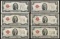 Set of (6) 1928G $2 Legal Tender Notes