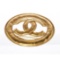 Chanel Vintage Gold CC Pin Brooch